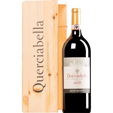 QUERCIABELLA - CHIANTI CLASSICO DOCG 2018 CASSETTA DI LEGNO MAGNUM 1.5LT - QUERCIABELLA - CHIANTI CLASSICO DOCG 2018 CASSETTA DI LEGNO MAGNUM 1.5LT